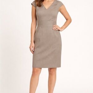 Alex Marie Size 14 Sheath Dress | NWT | Taupe V-Neck Cap Sleeve Work Dress